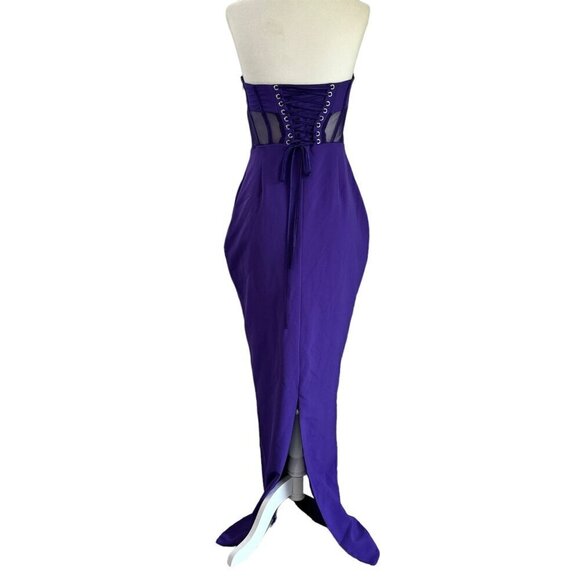 retrofete Corset Dress in Purple Small New Womens Celebrity Maxi Gown - Picture 7 of 14